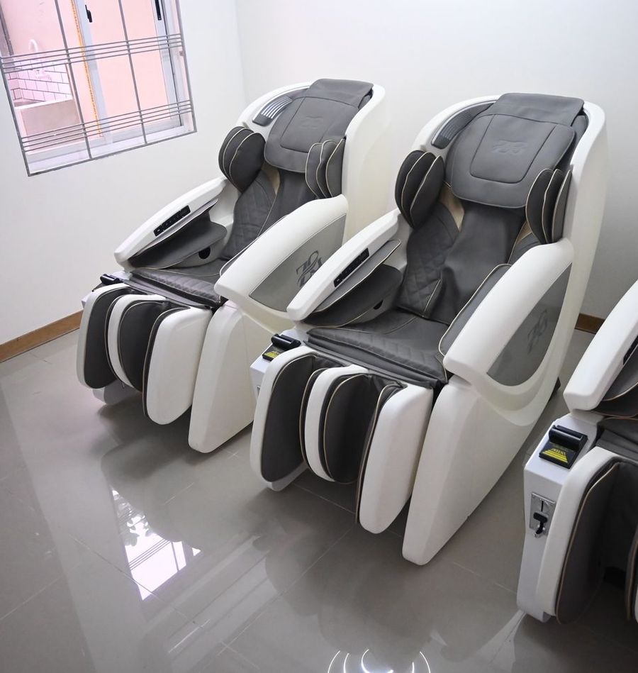 RelaxPod massage chairs, room setup